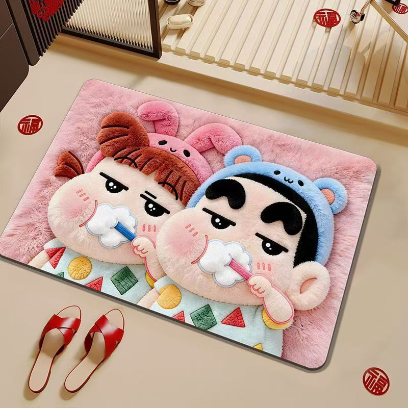 Plush Cartoon Theme Bath Mat