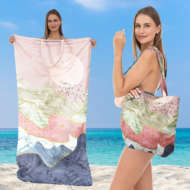 Beach towel with elegant floral patterns Kalsten