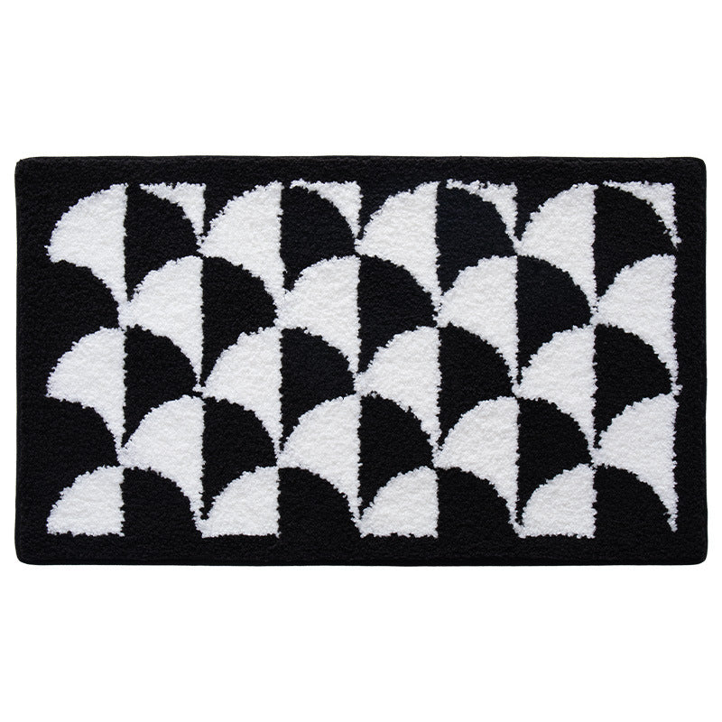 Luxurious Checkered Bath Mat Kalsten