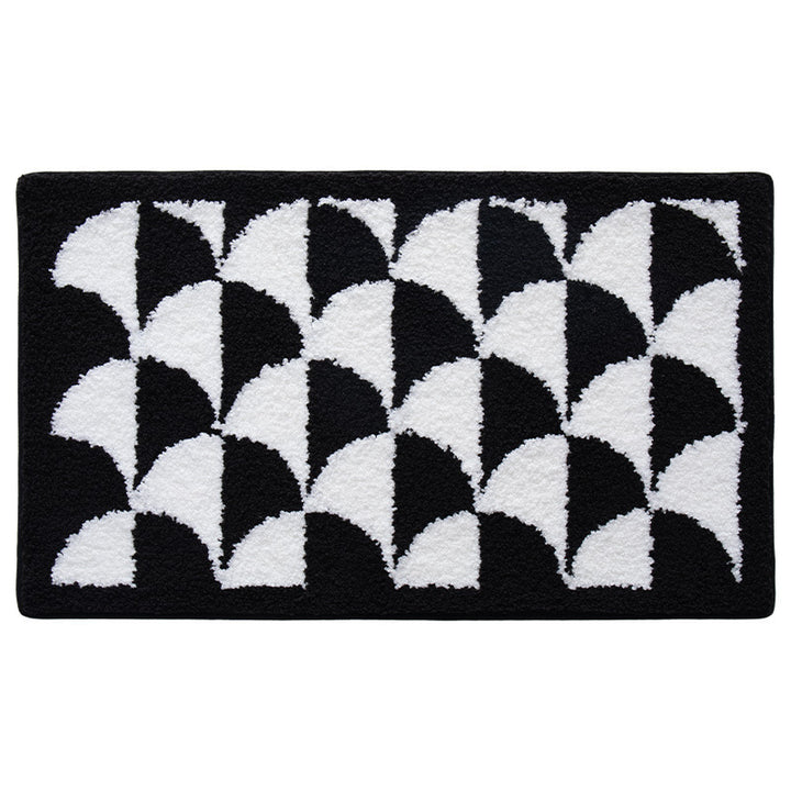 Luxurious Checkered Bath Mat Kalsten