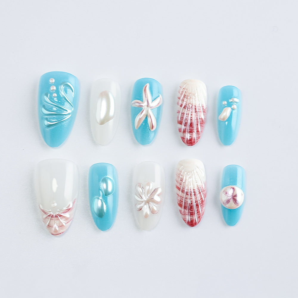 Ocean-Inspired Gel Nail Art Set Kalsten