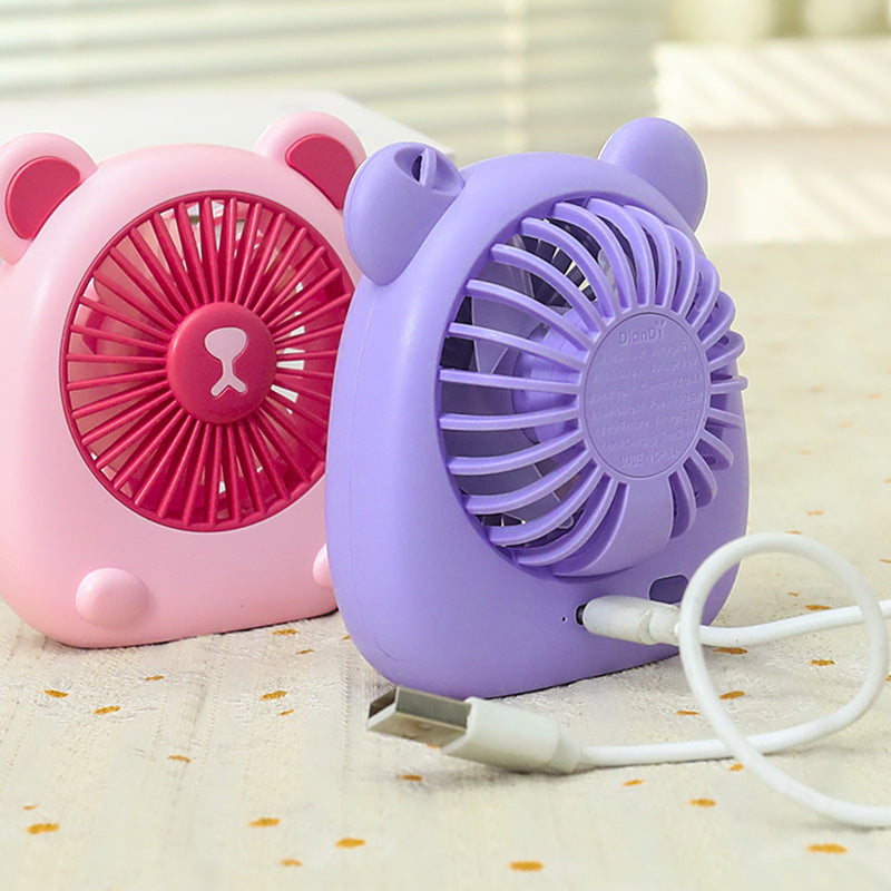 Women Portable Mini Table Fan in Cute Bear Design Kalsten