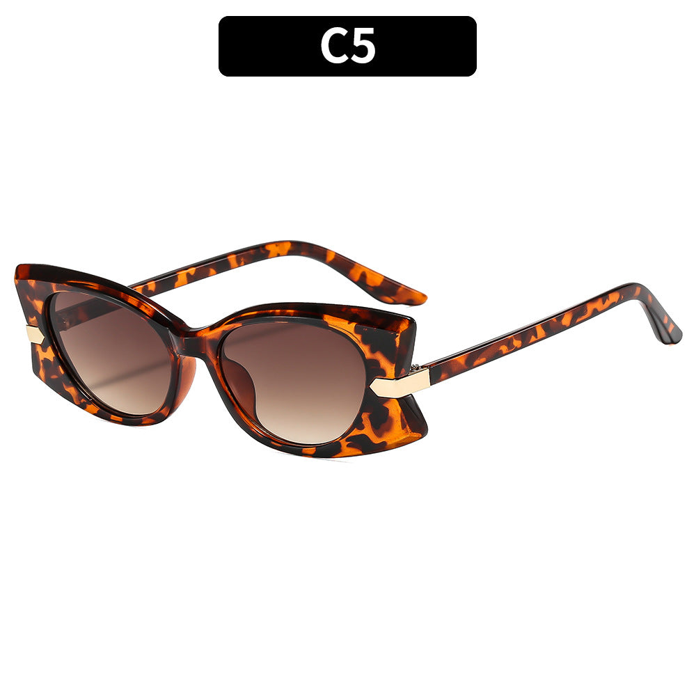 Fashion-Forward Architectural Cat-Eye Sunglasses