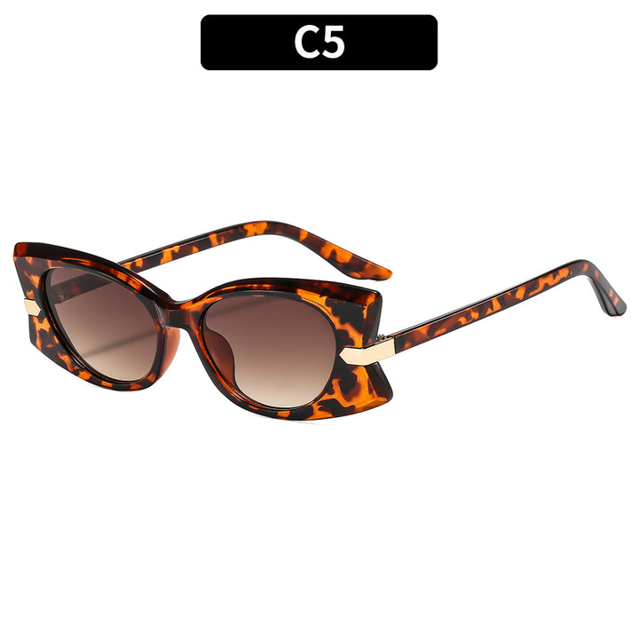 Fashion-Forward Architectural Cat-Eye Sunglasses