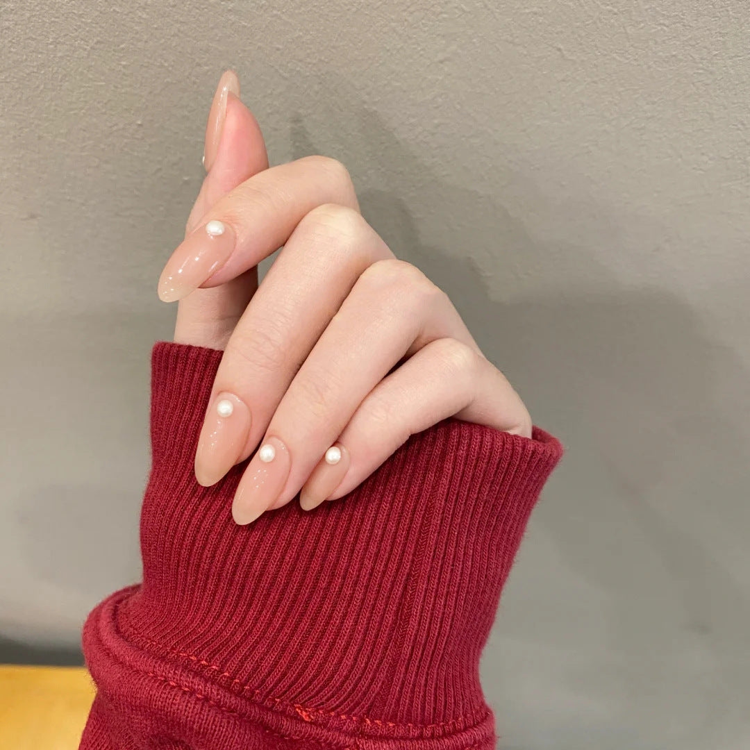 Artificial nails with elegant bow motifs Kalsten