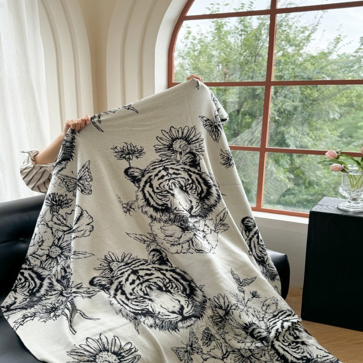 Premium Floral Koala Print Throw Blanket