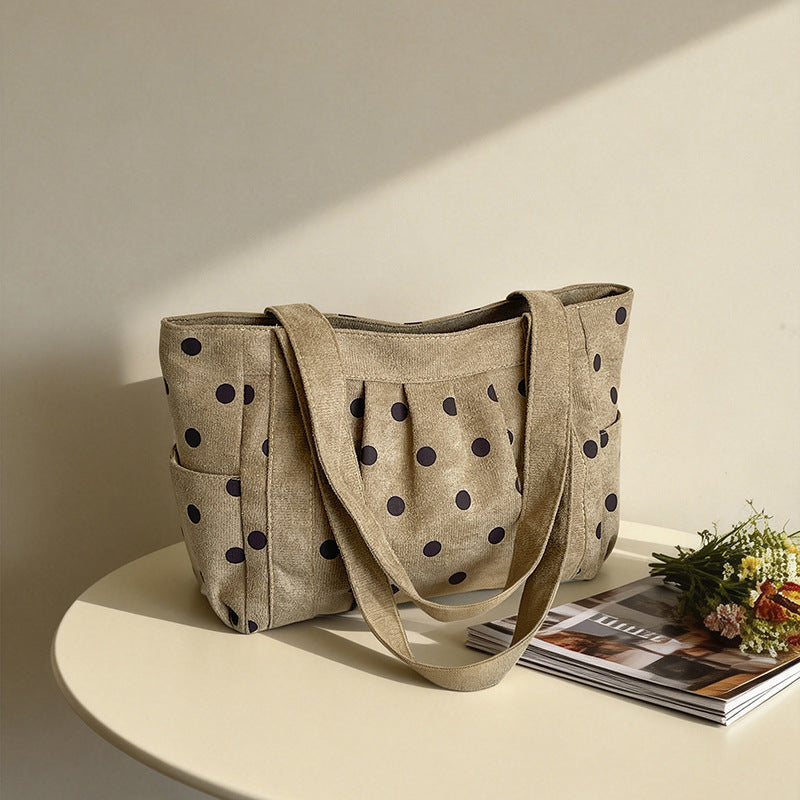 Casual Multi-Pocket Tote Bag