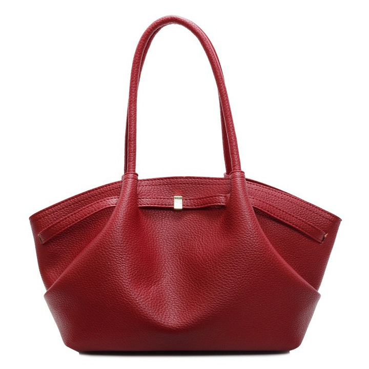 Classic Grained Leather Tote Bag