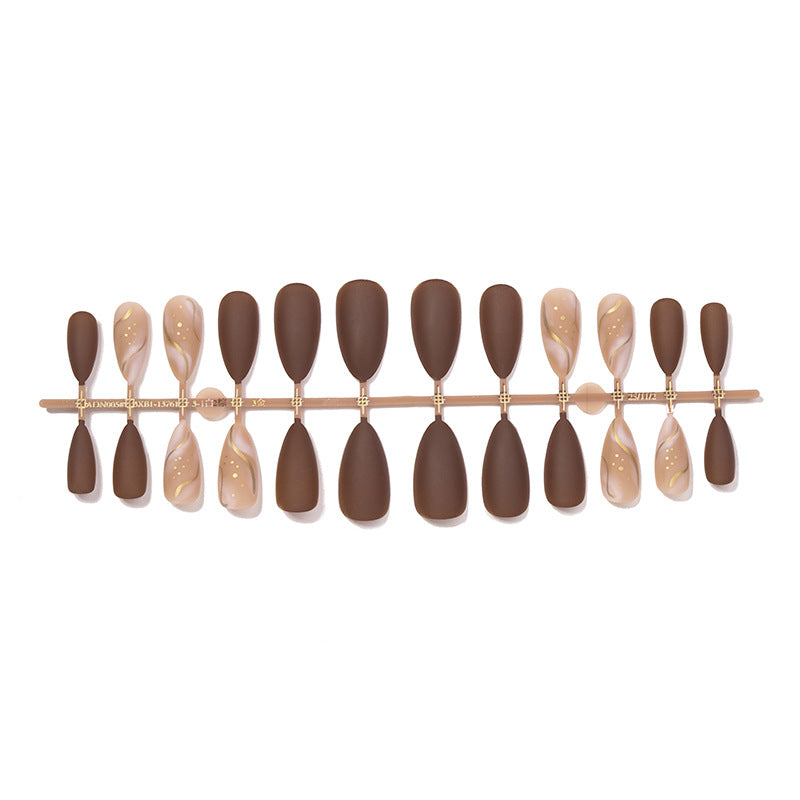 Premium Press-On Nail Art Set with Elegant Matte and Glossy Finish Kalsten
