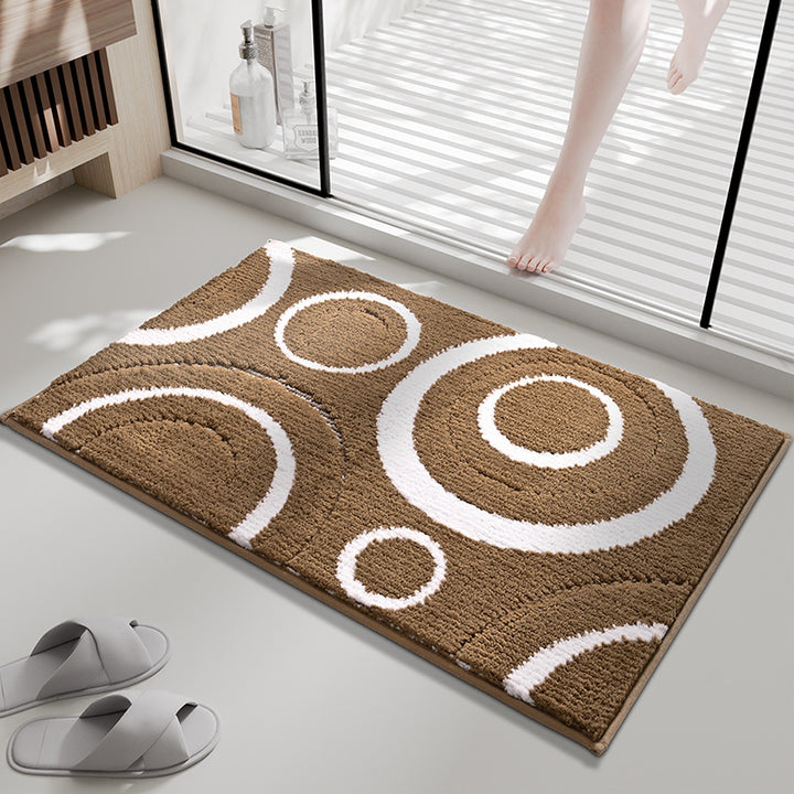 Contemporary Circular Pattern Bath Mat Kalsten