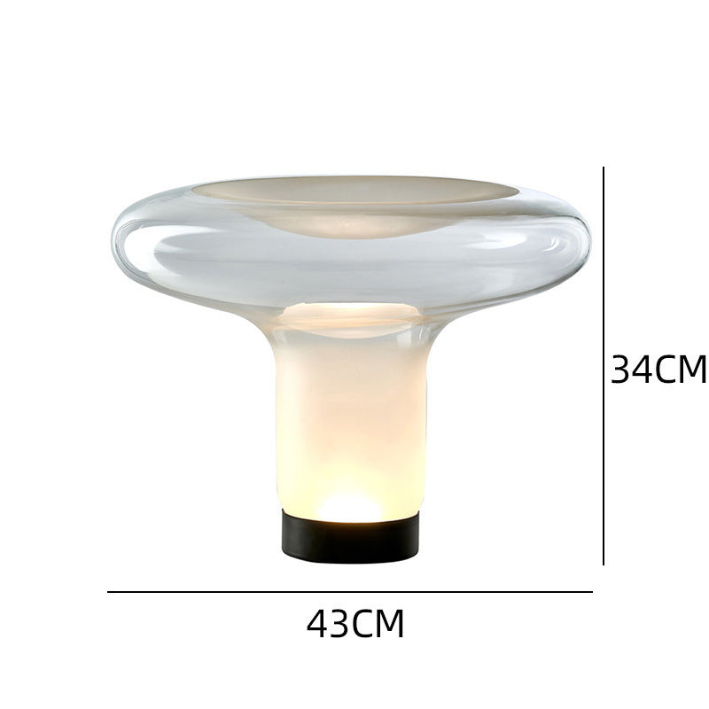 Modern Sculptural Glass Table Lamp