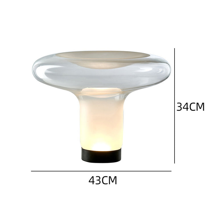 Modern Sculptural Glass Table Lamp