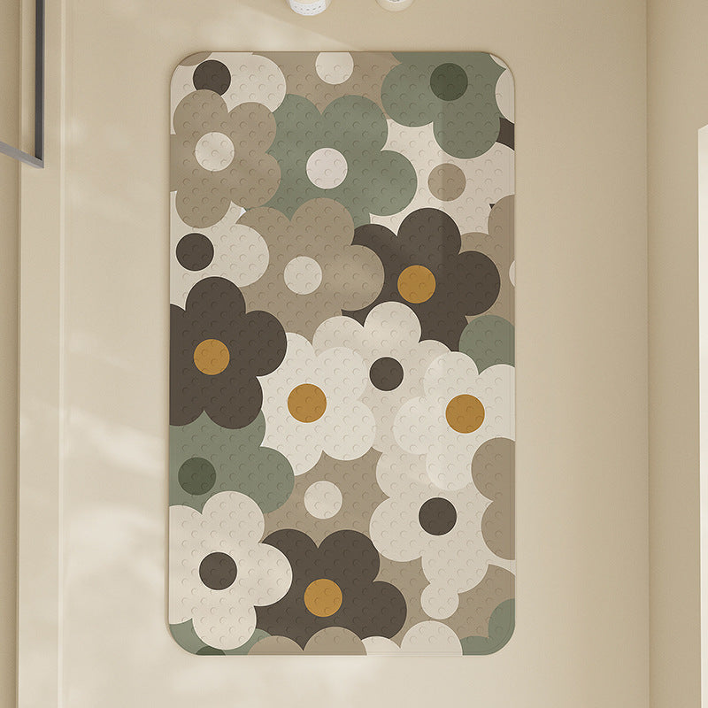 Floral Non-Slip Bath Mat Kalsten