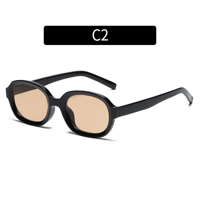 Retro Oval Frame Sunglasses
