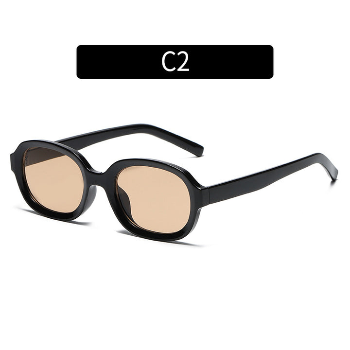 Retro Oval Frame Sunglasses