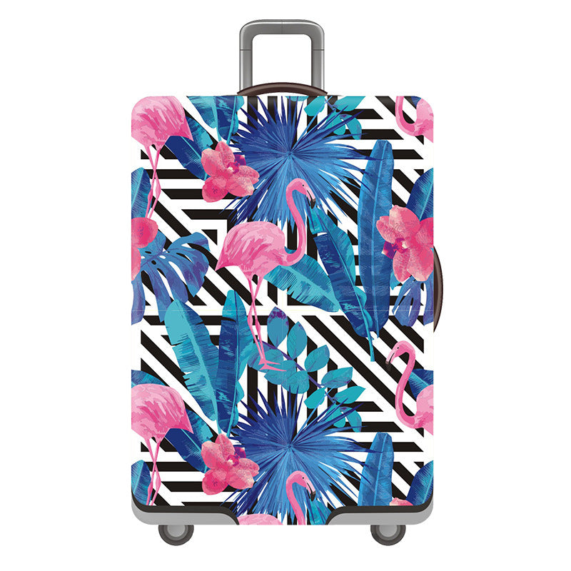 Women's Hard Shell Suitcase with Playful Flamingo Design Kalsten