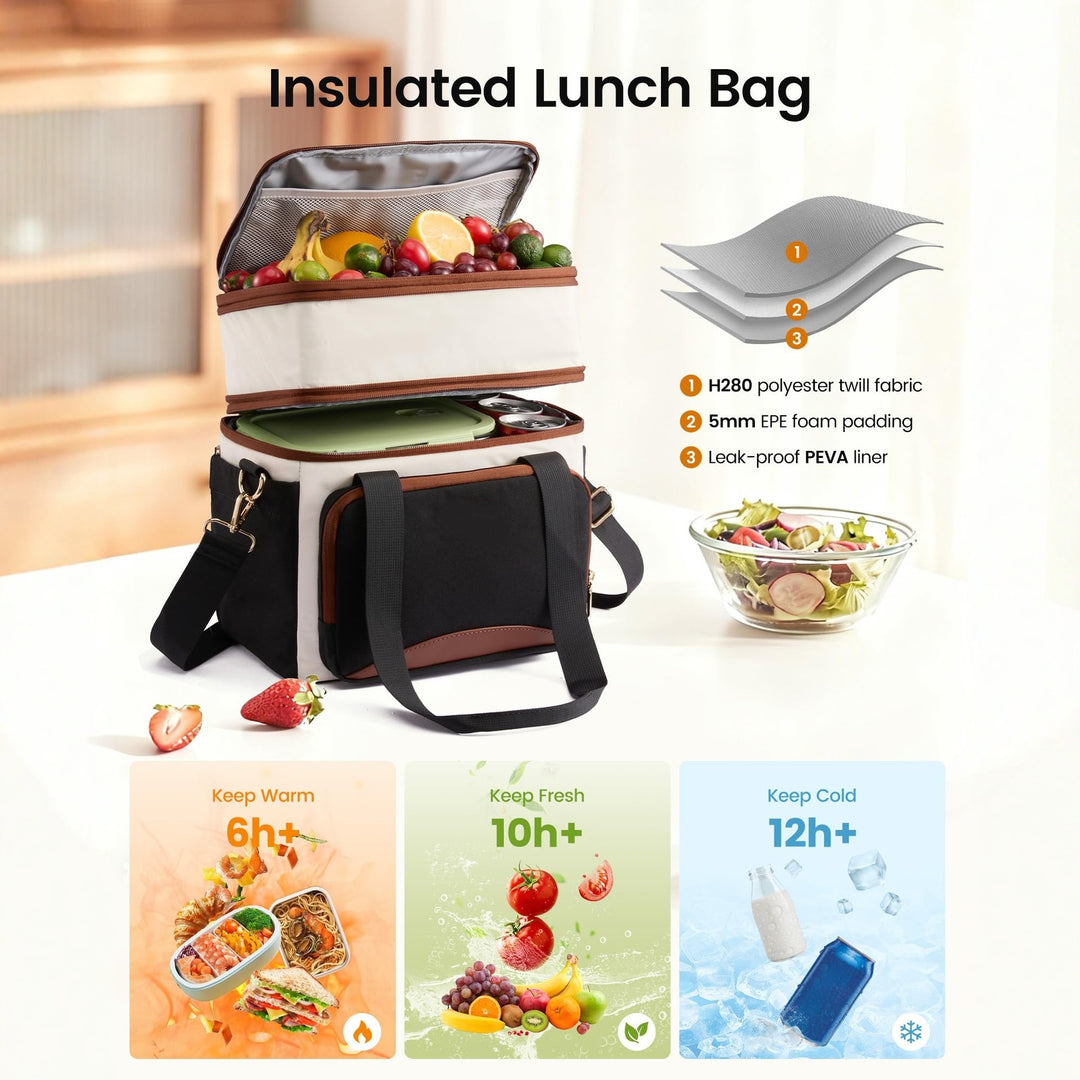Insulated picnic bag with multiple compartments and elegant details Kalsten