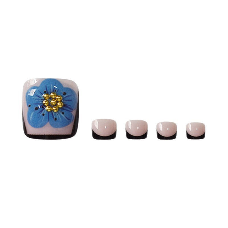 Decorative Floral Press-On Toenails Kalsten