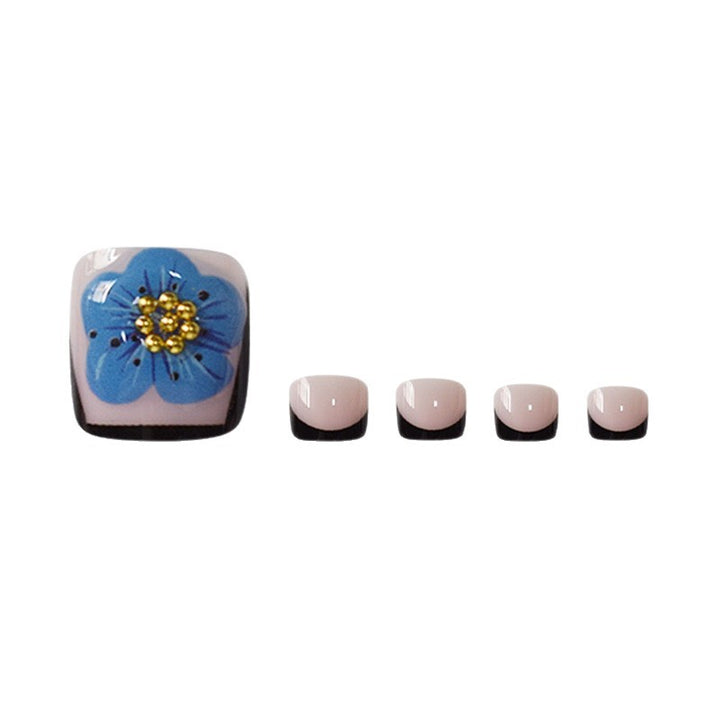 Decorative Floral Press-On Toenails Kalsten