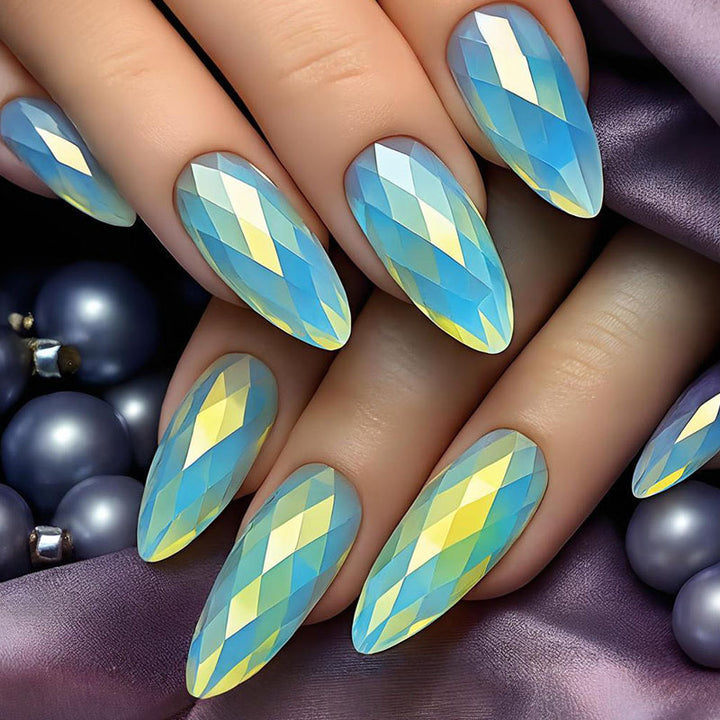 Artificial nails with luxurious faceted design Kalsten