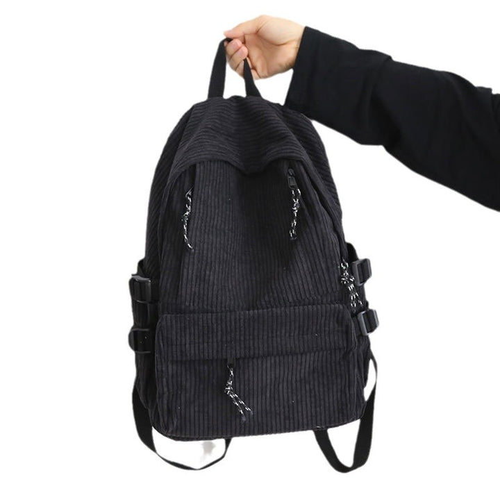 Cord-Backpack with Functional Zipper Pockets and Adjustable Shoulder Straps Kalsten