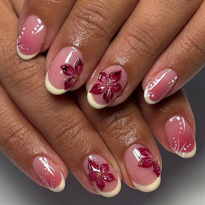 Artful fingernails with floral details Kalsten
