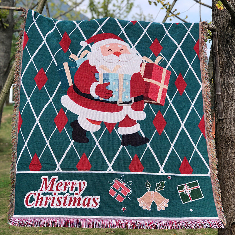 Festive Patterned Throw Blanket