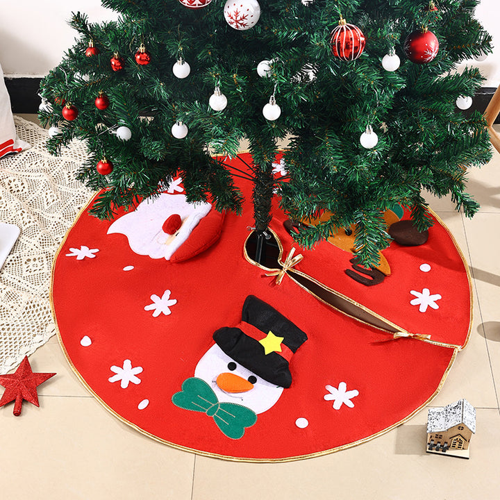 Festive Christmas Tree Skirt with Colorful Motif Kalsten