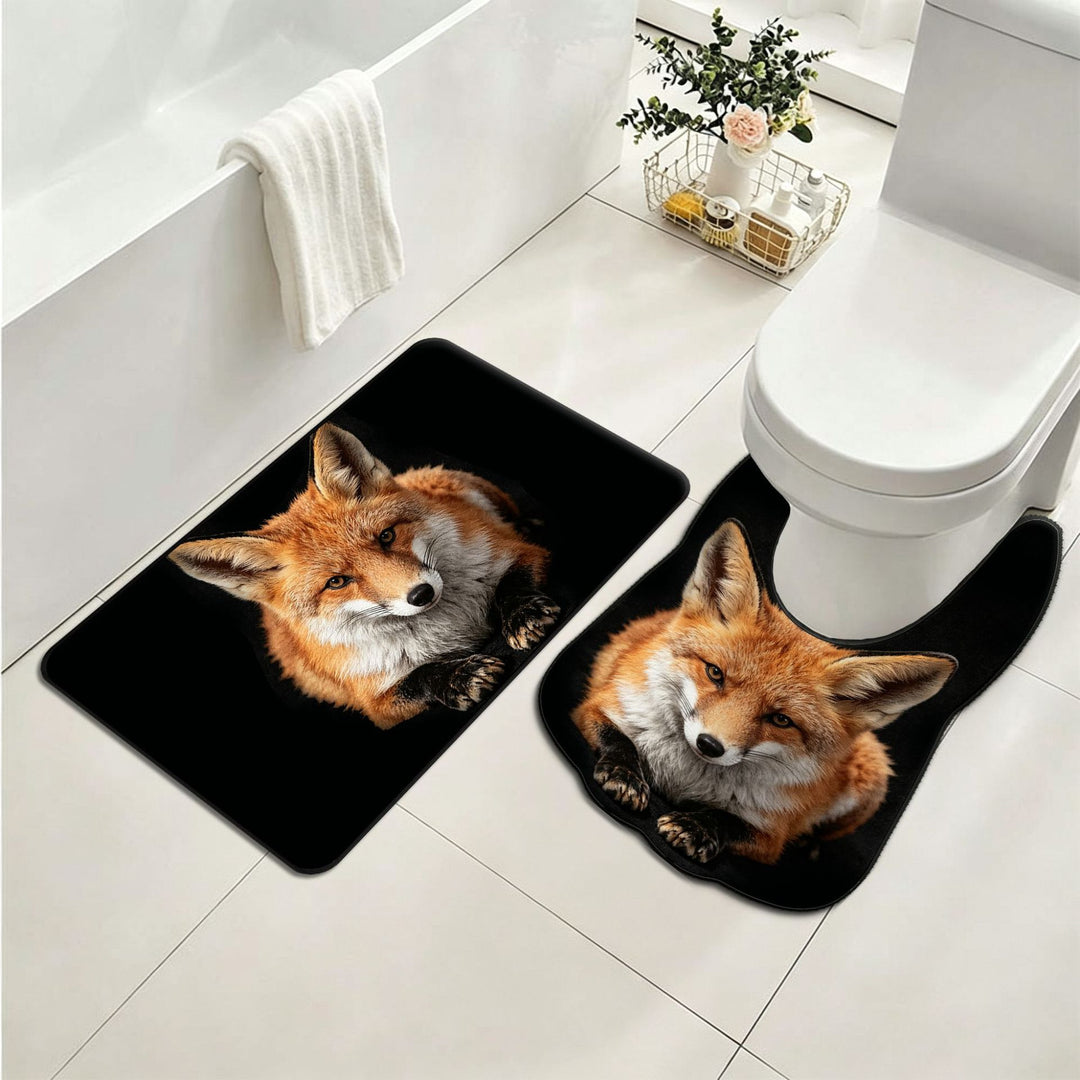 Panda-Themed Plush Toilet Mat Set