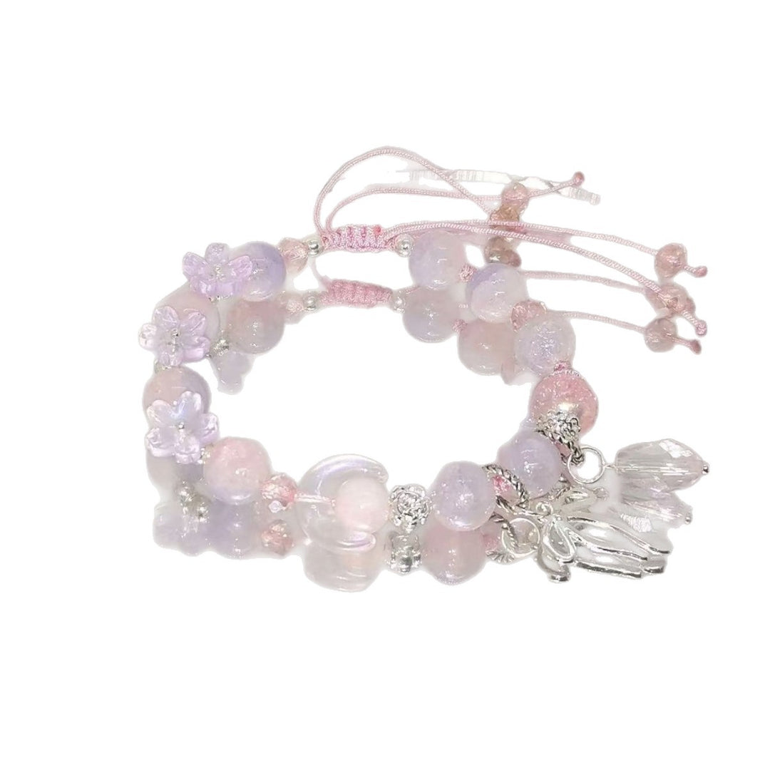 Handmade Floral Bead Charm Bracelet Kalsten