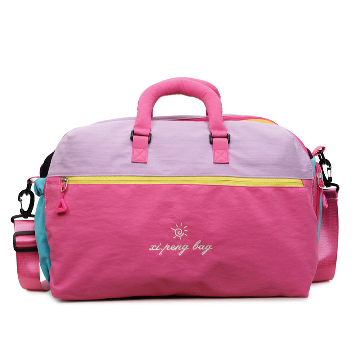 Versatile Color Block Duffle Bag