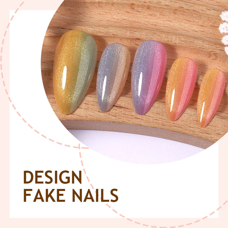 Creative nail set with shimmering ombre effects Kalsten
