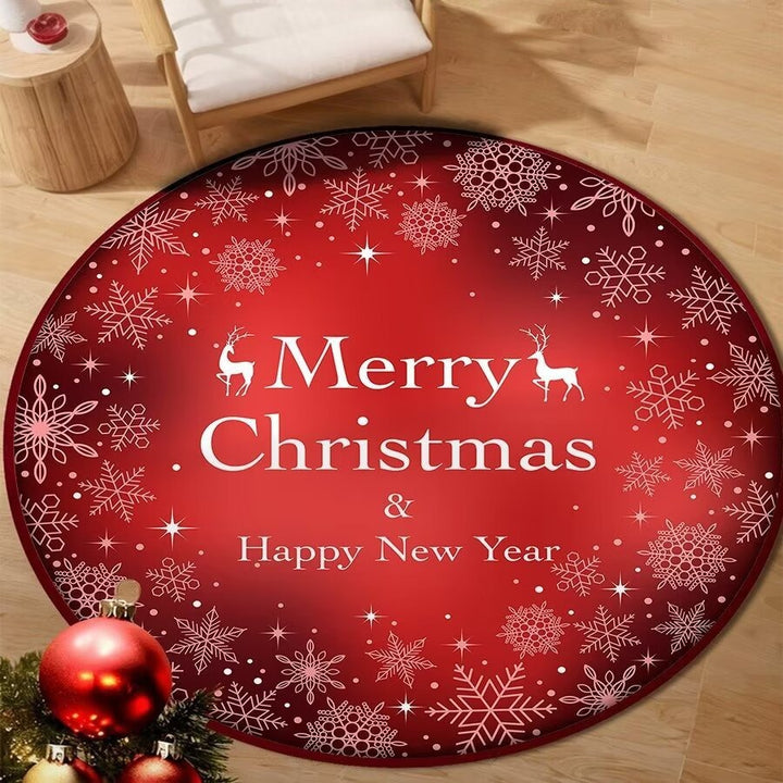 Holiday-Themed Round Floor Mat Kalsten
