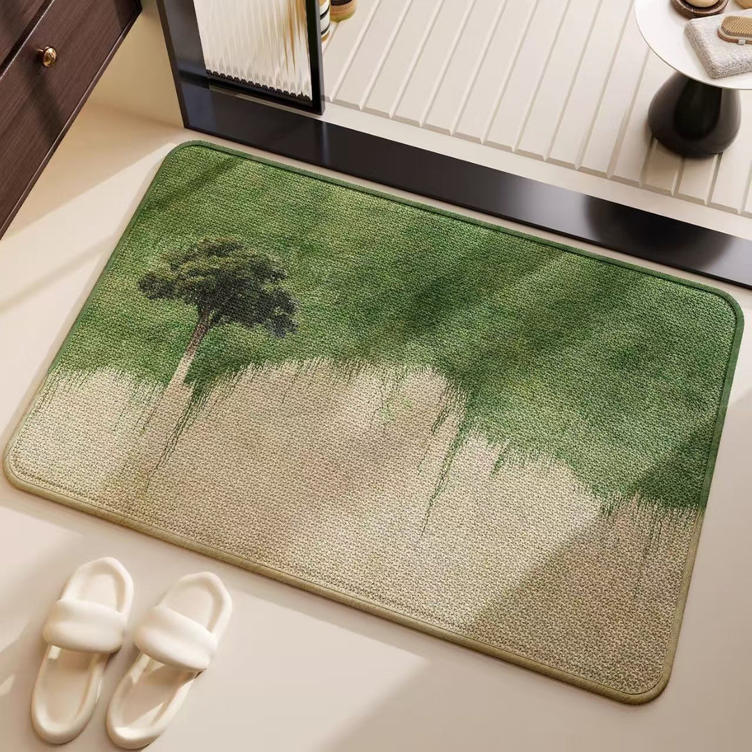 Abstract Coastal Design Bath Mat