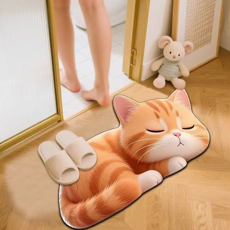 Cat-Themed Memory Foam Bath Mat Kalsten