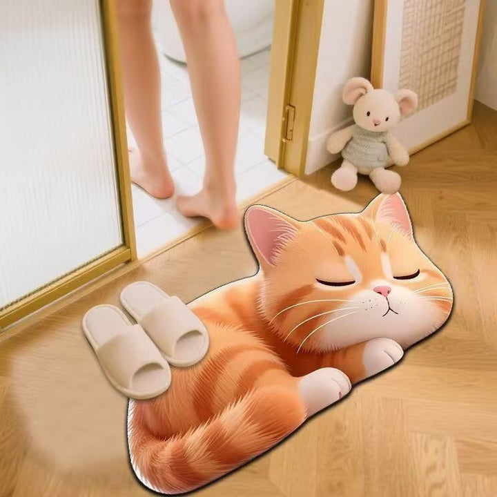 Cat-Themed Memory Foam Bath Mat Kalsten