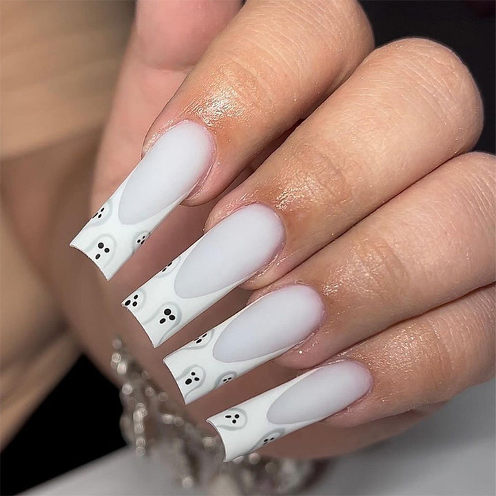 Thematic Press-On Nail Set with Ghost Designs Kalsten