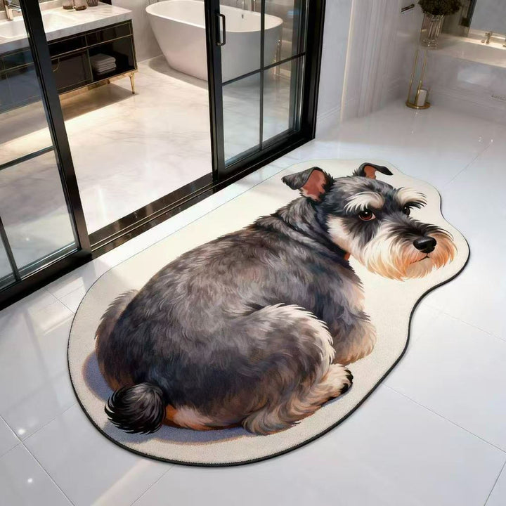 Cute Cat-Shaped Plush Bath Mat Kalsten