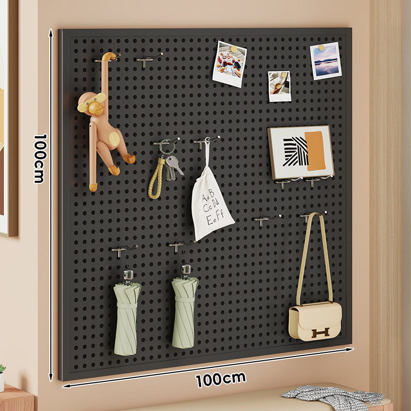 Wall-Mounted Perforated Metal Pegboard Organizer Panel