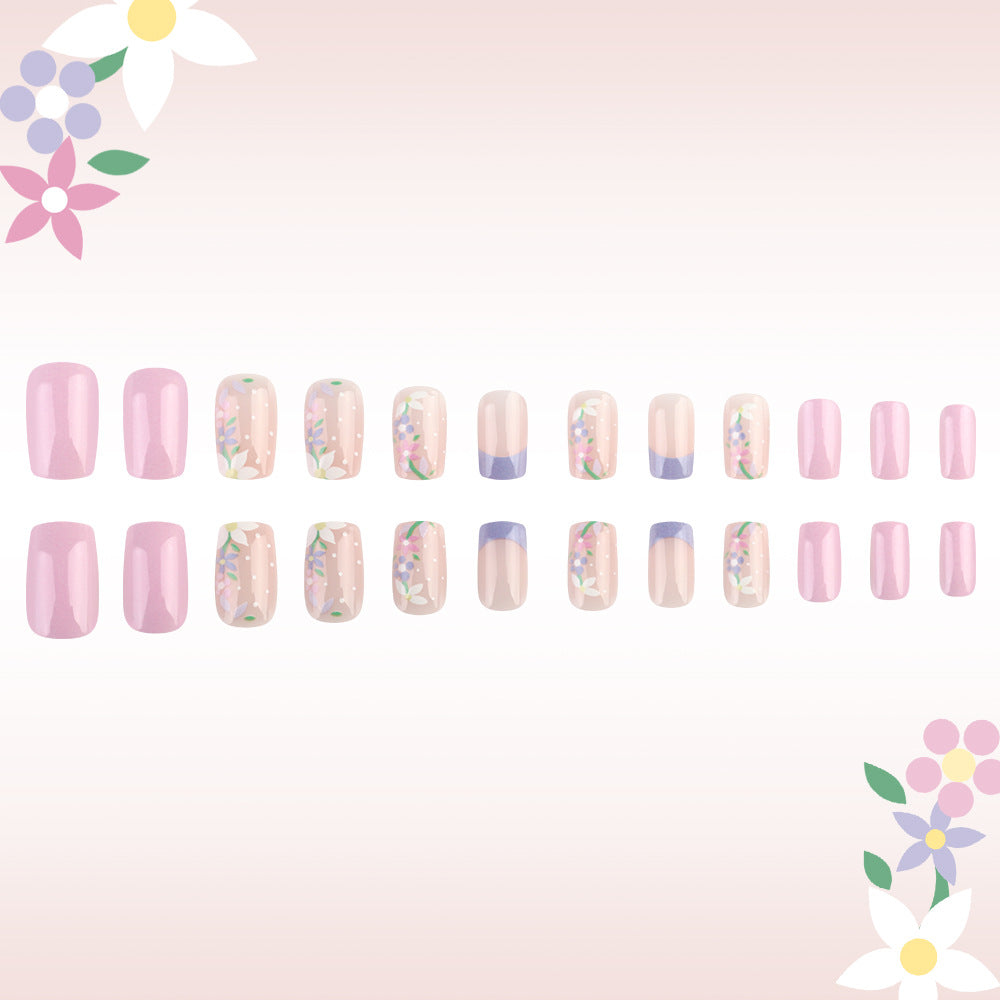Floral Art Press-On Nail Design Kalsten