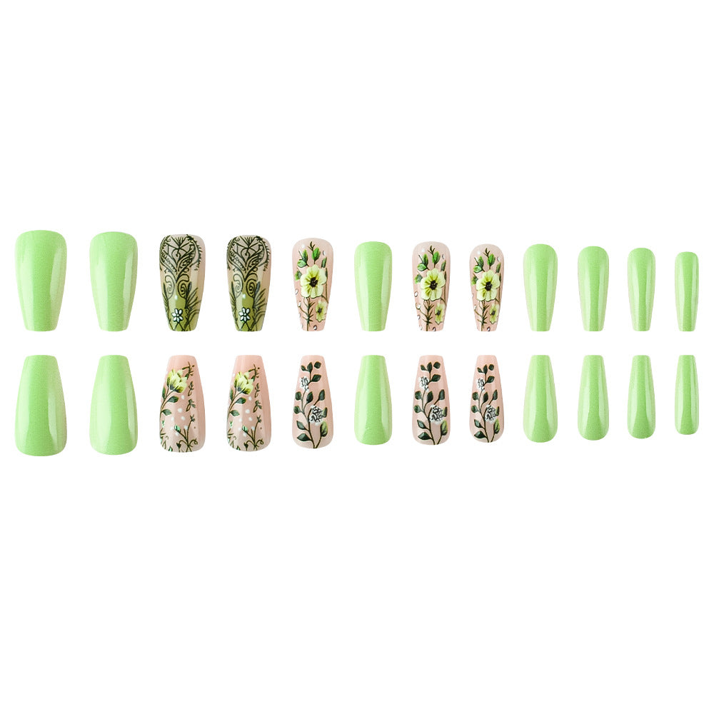 Floral Patterned Gel Nail Art Set Kalsten