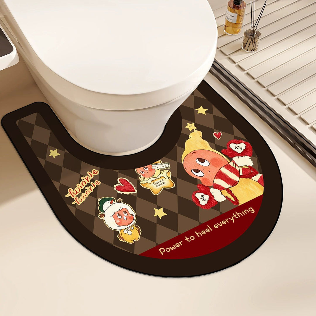 Cute Animal-Themed Toilet Mat