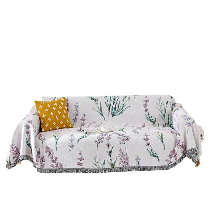 Floral Patterned Sofa Throw Blanket