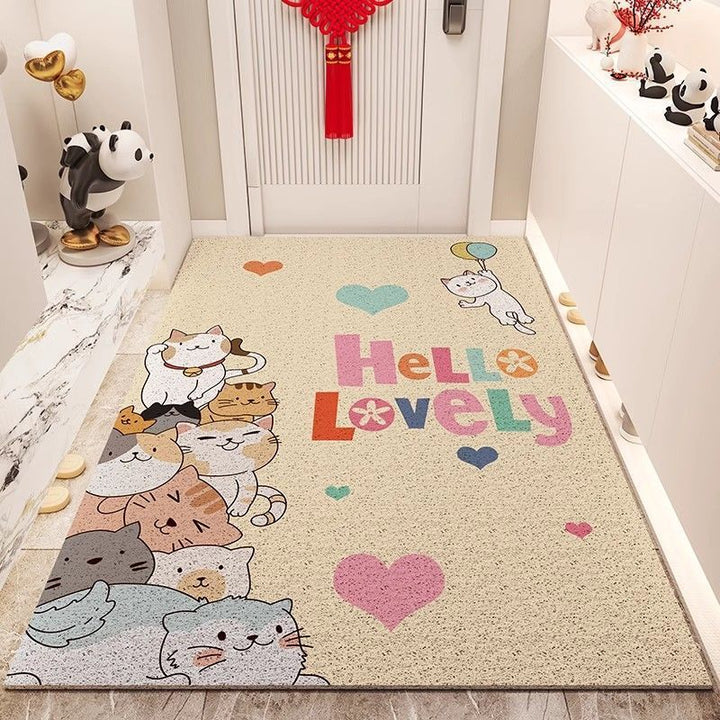 Playful Cat-Themed Area Mat