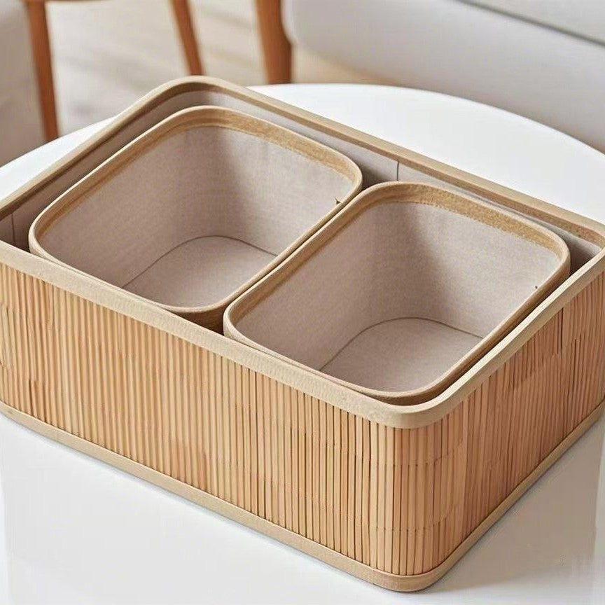 Elegant Storage Baskets Made of Natural Bamboo Kalsten