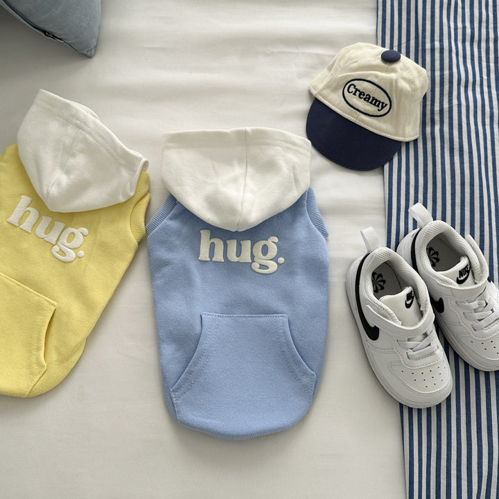 Pet Cotton Fleece Hooded Dog Sweater with Pocket
