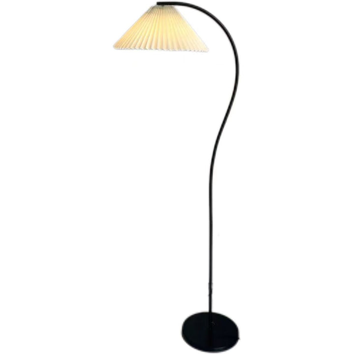 Modern Floor Lamp with Pleated Shade