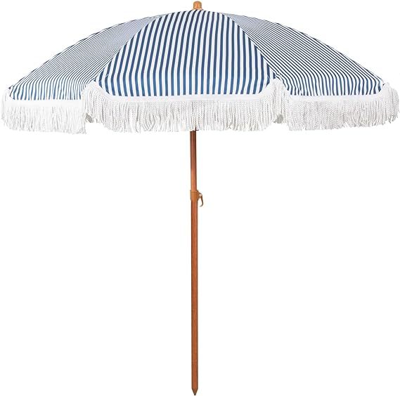 Women's sun umbrella with tassels and striped design Kalsten