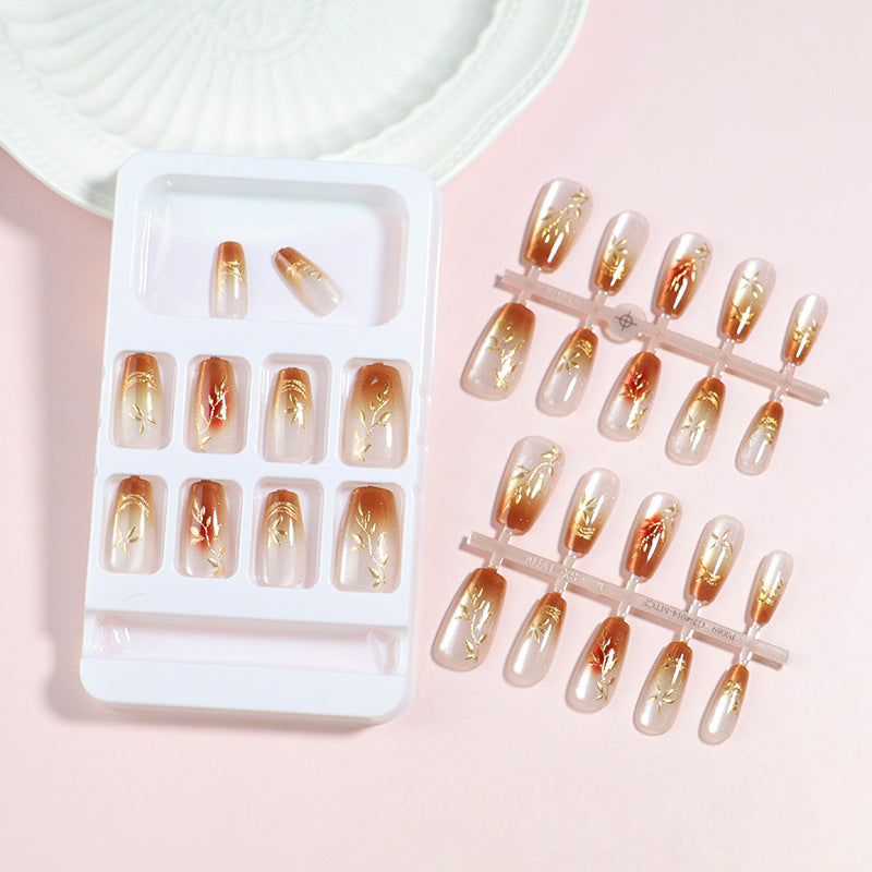 Premium Heart-Embellished Press-On Nail Set Kalsten