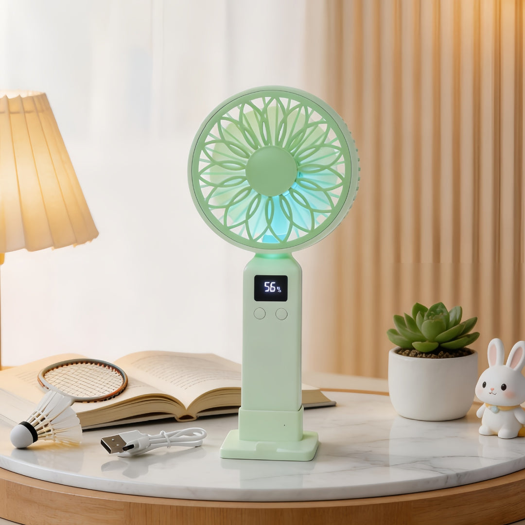 Women Portable Mini Fan with Digital Control Kalsten